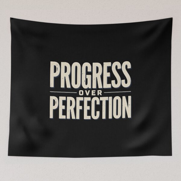 Item preview, Inspirational Quote For Students – Progress Over Perfection designed and sold by No Excuses Supply.