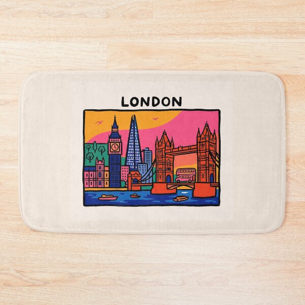 Item preview, London Skyline Pop Art Travel Poster Sticker designed and sold by Timegraf.