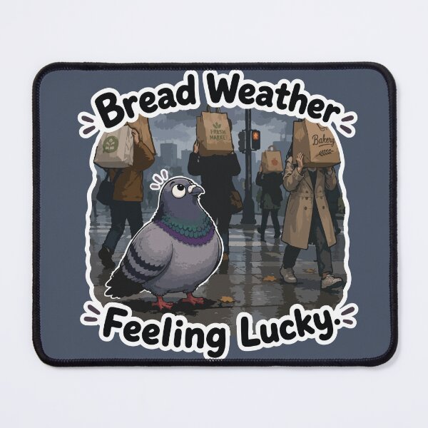 Item preview, Bread Weather Funny Pigeon Cartoon Sticker designed and sold by SimplePoDesign.