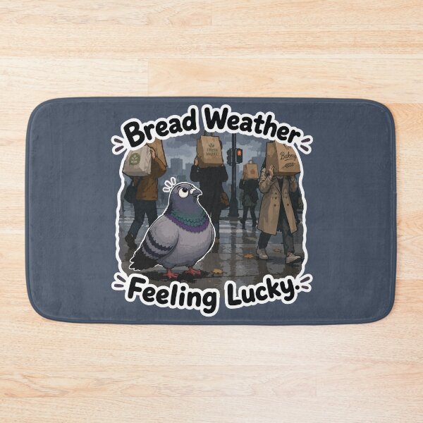 Item preview, Bread Weather Funny Pigeon Cartoon Sticker designed and sold by SimplePoDesign.