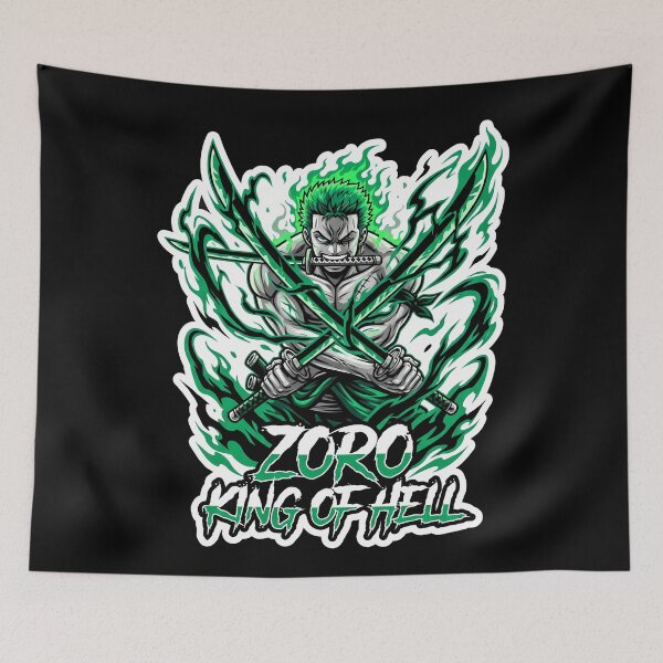 Item preview, Roronoa Zoro King of Hell Three Sword Style Anime Vector designed and sold by luffy2374.