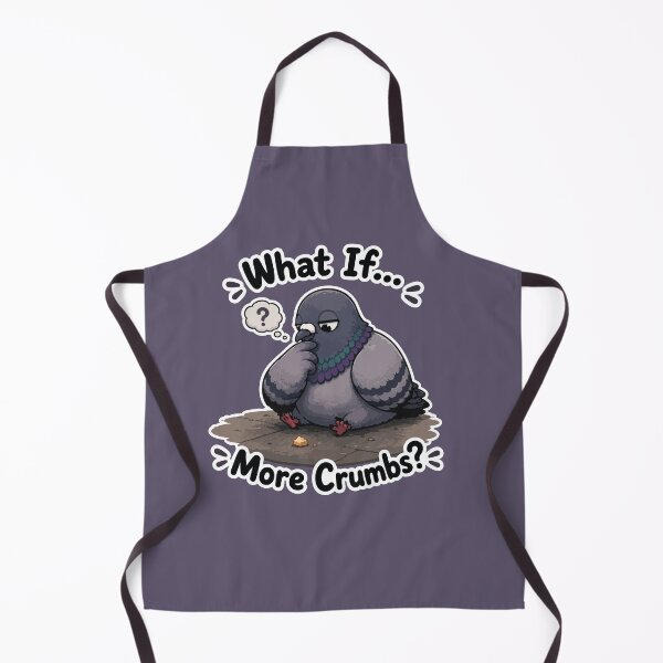 Item preview, What If More Crumbs Funny Pigeon Cartoon Sticker designed and sold by SimplePoDesign.