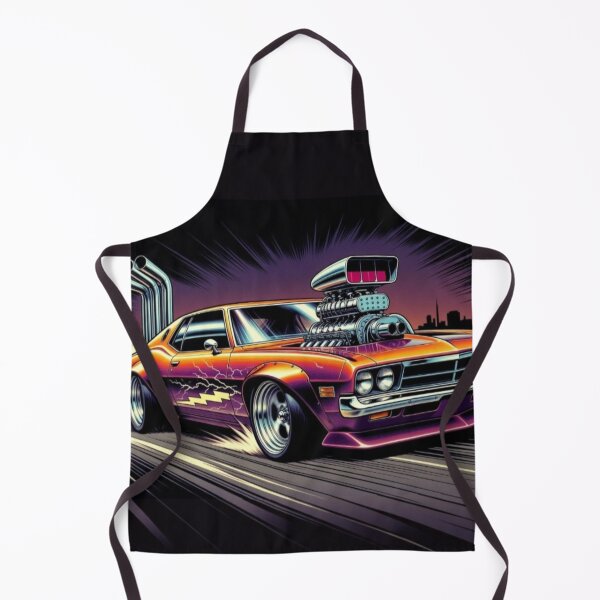 Item preview, Blown Muscle Car | Retro Drag Racing Neon Automotive Art designed and sold by Nexus Space.