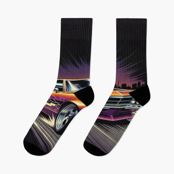 Item preview, Blown Muscle Car | Retro Drag Racing Neon Automotive Art designed and sold by Nexus Space.