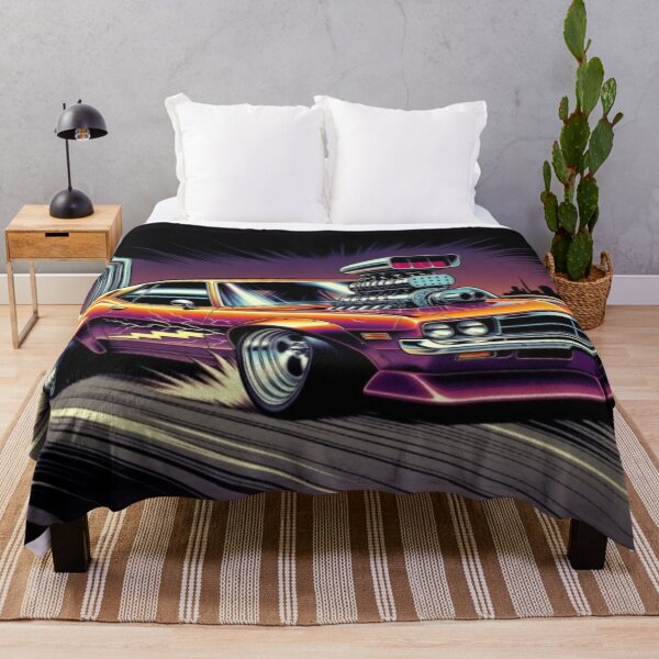 Item preview, Blown Muscle Car | Retro Drag Racing Neon Automotive Art designed and sold by Nexus Space.