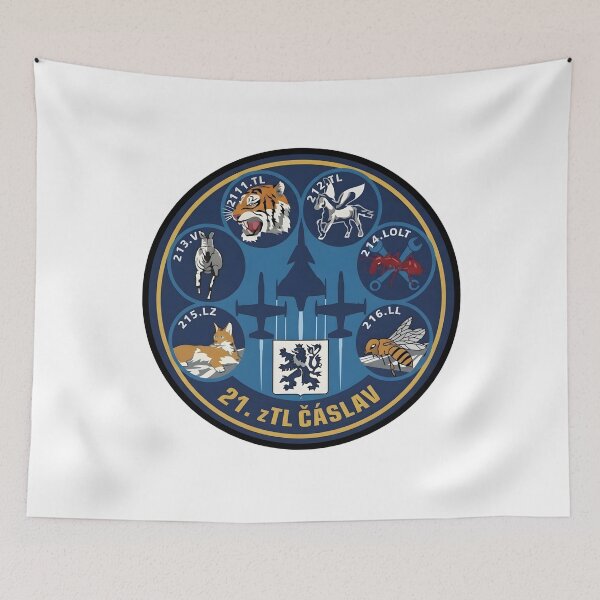 Item preview, Czech Air Force 21st Tactical Air Base Čáslav Squadrons Patch designed and sold by CharlieDesings.