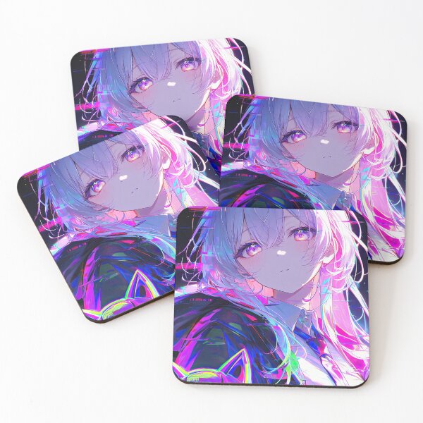 Item preview, Cyberpunk Anime Girl with Psychedelic Mask and Glitch Effects designed and sold by Sergii Davydenko.