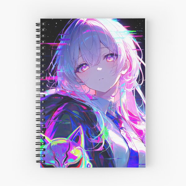 Item preview, Cyberpunk Anime Girl with Psychedelic Mask and Glitch Effects designed and sold by Sergii Davydenko.