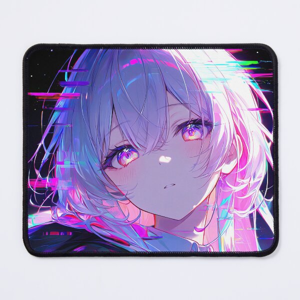 Item preview, Cyberpunk Anime Girl with Psychedelic Mask and Glitch Effects designed and sold by Sergii Davydenko.