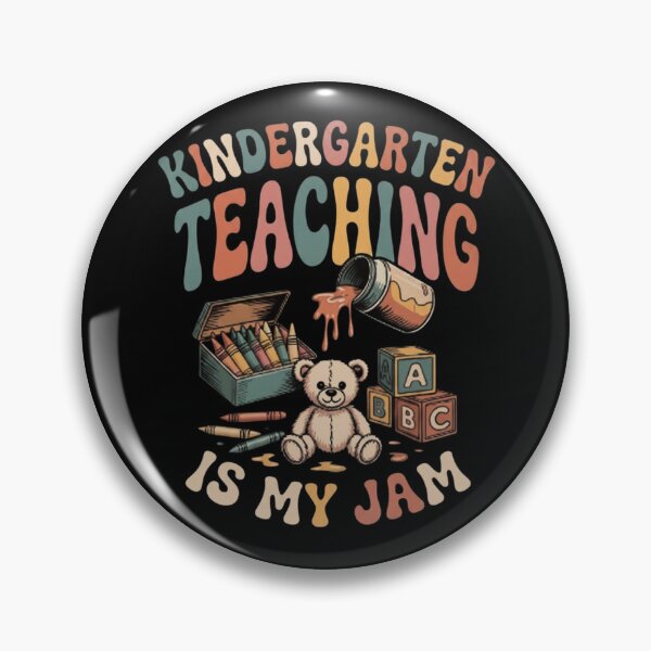 Item preview, Kindergarten Teaching Is My Jam- Retro Groovy Teacher Bear designed and sold by ViralVector.