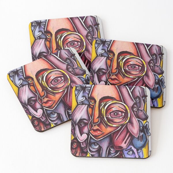 Item preview, Many Faces One Eye Surreal Portrait designed and sold by CorwinLarkin.