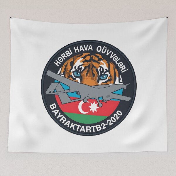 Item preview, Azerbaijan Air Force Bayraktar TB2 Drone 2020 Patch designed and sold by CharlieDesings.