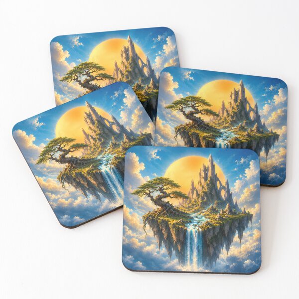 Item preview, Azure Kingdom | Floating Island Fantasy Wall Art | Surreal Landscape  designed and sold by Ophira Bloom.