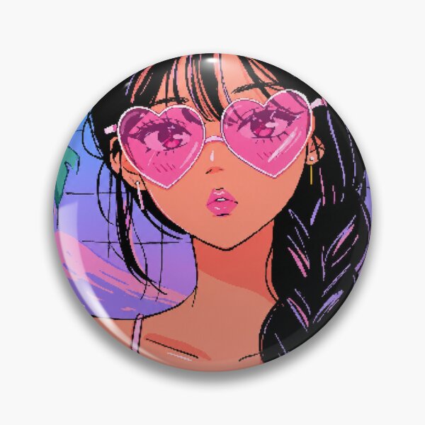 Item preview, Vaporwave Girl With Glasses  designed and sold by UNDO PERFECT.