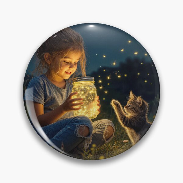 Item preview, Little Girl with Jar of Fireflies designed and sold by Maria Dryfhout.
