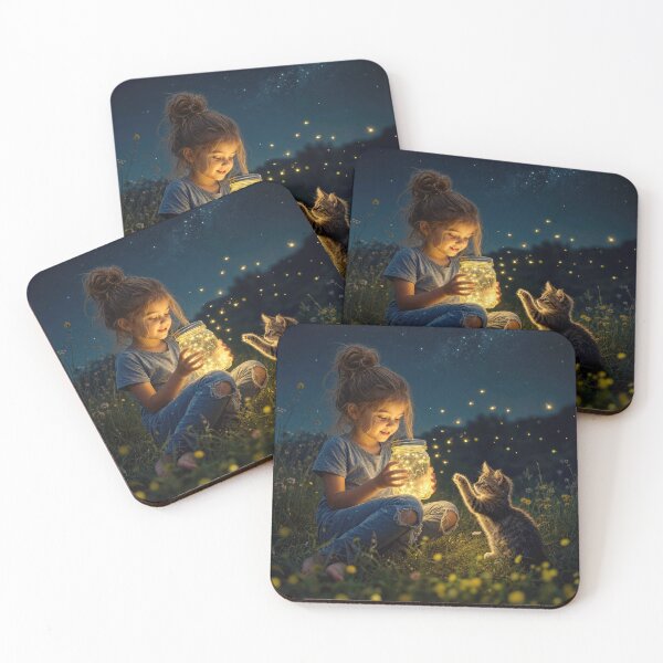 Item preview, Little Girl with Jar of Fireflies designed and sold by Maria Dryfhout.