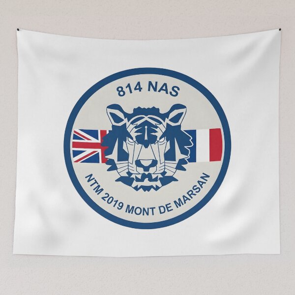 Item preview, Royal Navy 814 NAS NATO Tiger Meet 2019 Mont-de-Marsan Patch designed and sold by CharlieDesings.