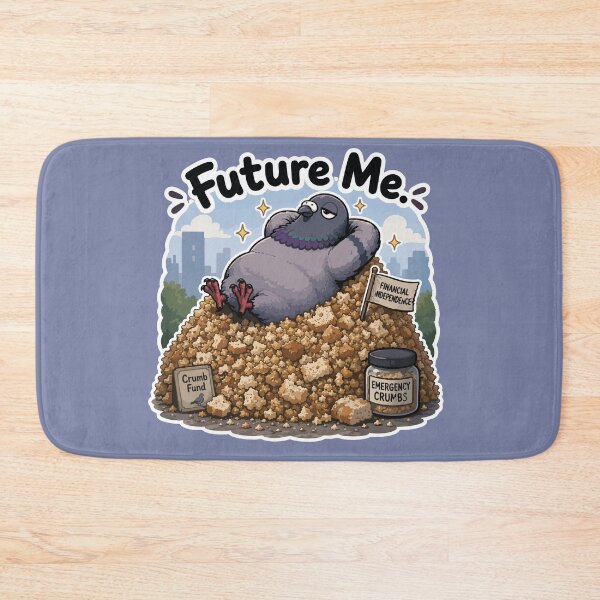 Item preview, Future Me Funny Pigeon Financial Independence Cartoon Sticker designed and sold by SimplePoDesign.