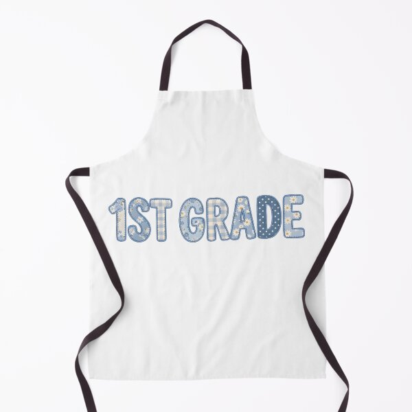 Item preview, 1st Grade Floral Blue Patchwork School Teacher Student Back to School T-Shirt designed and sold by StickerNestYou.