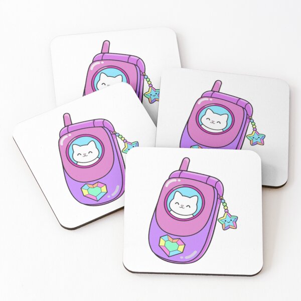 Item preview, Kawaii Retro Cat Phone Aesthetic designed and sold by VioletPixelCute.
