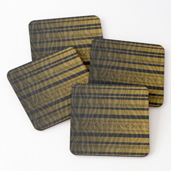 Item preview, GOLD BLACK zEBRA PRINT TRIBAL OMBRE DESIGN_MWADZSTUDIO designed and sold by LYFSTYLE.GEMS.