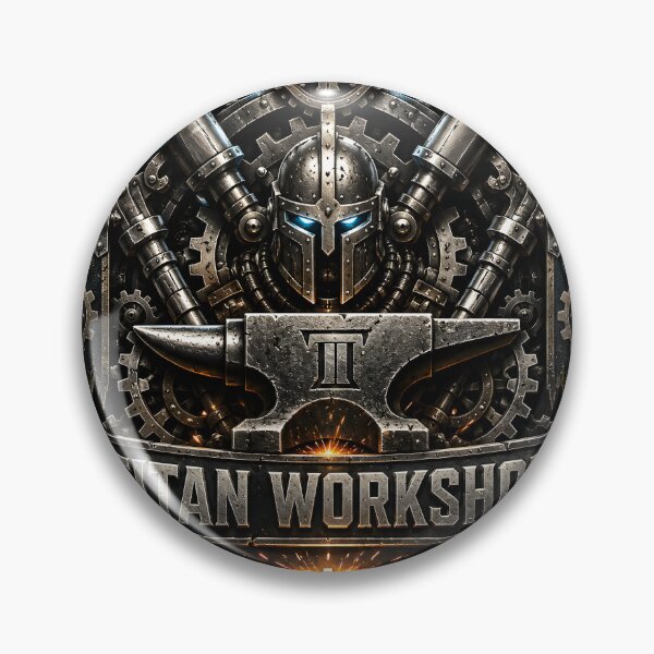 Item preview, Steel Emblem Titan Workshop | Premium Industrial Forging Badge | Mechanical Titan Steel Logo designed and sold by SteelCoat Studio.