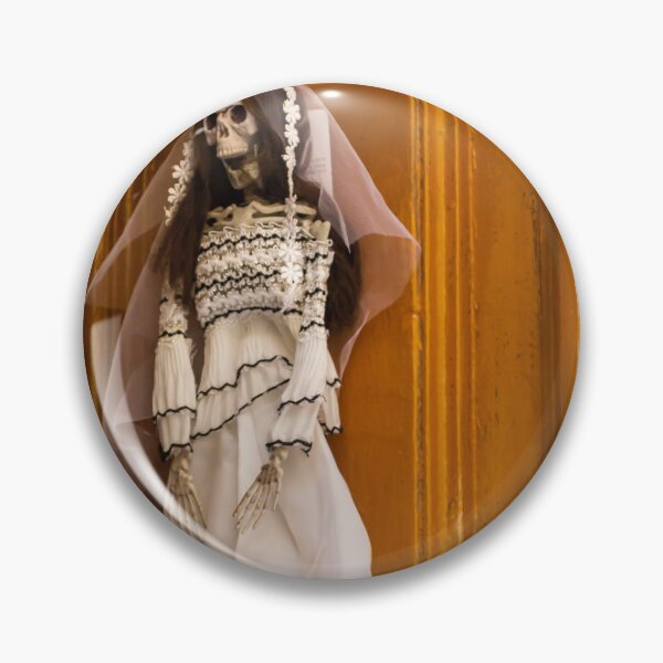 Item preview, Skeletal Bride Doll Hanging on Wooden Door in Spooky Wedding Veil Decoration designed and sold by Nmallia.