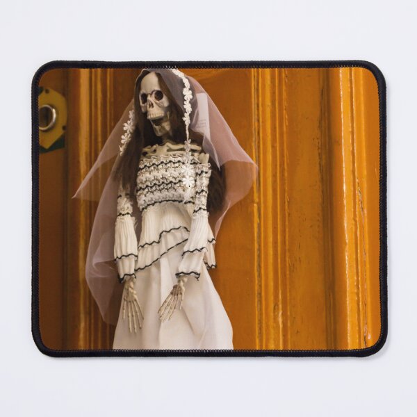 Item preview, Skeletal Bride Doll Hanging on Wooden Door in Spooky Wedding Veil Decoration designed and sold by Nmallia.
