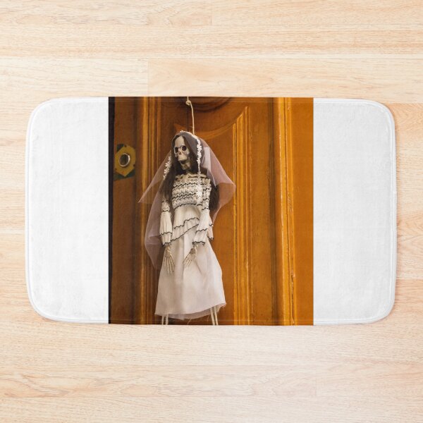 Item preview, Skeletal Bride Doll Hanging on Wooden Door in Spooky Wedding Veil Decoration designed and sold by Nmallia.
