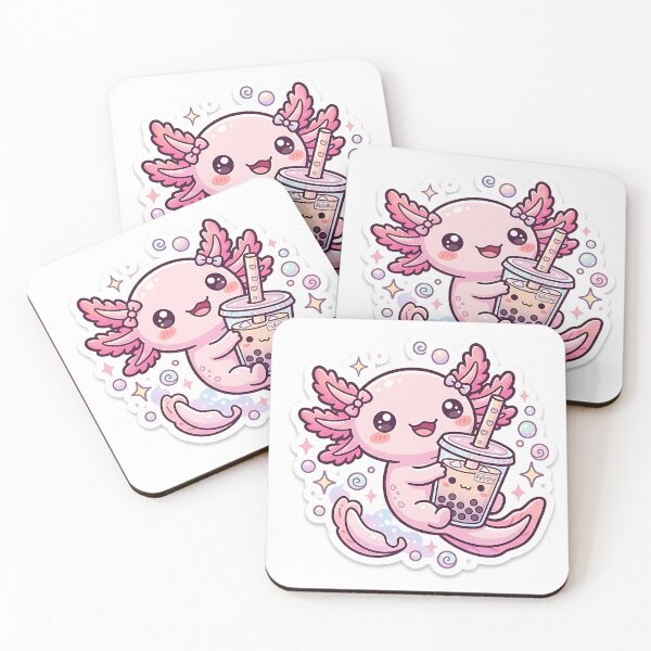 Artikelvorschau, Niedlicher Axolotl-Bubble-Tea-Aufkleber entworfen und verkauft von Ghostshop13.