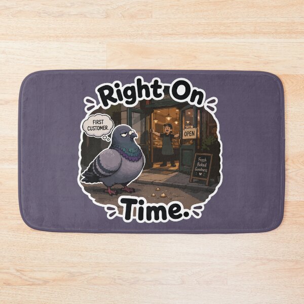 Item preview, Funny Bakery Pigeon First Customer Cartoon Sticker designed and sold by SimplePoDesign.