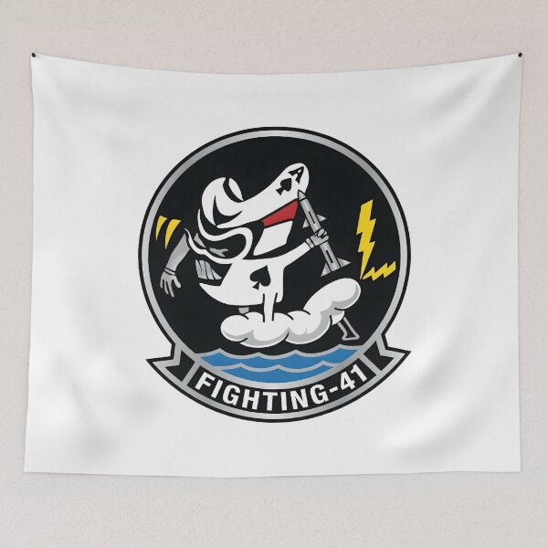 Item preview, US Navy VF-41 "Black Aces" Original Fighting 41 Insignia Patch designed and sold by CharlieDesings.