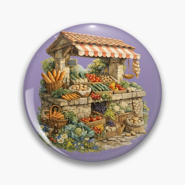 Item preview, Vintage French Country Market Illustration – Retro Provence Design Art designed and sold by MagicMakerPh.
