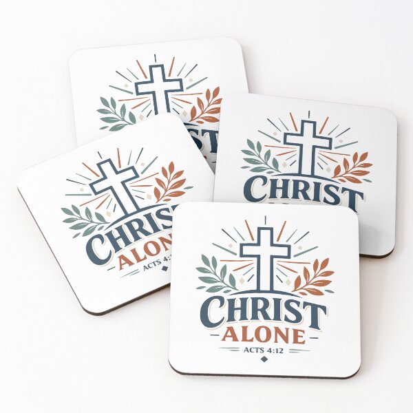 Item preview, Christ Alone Christian Cross – Acts 4:12 Bible Verse Art designed and sold by stylishdzign.
