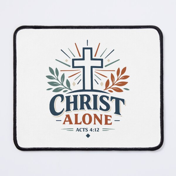 Item preview, Christ Alone Christian Cross – Acts 4:12 Bible Verse Art designed and sold by stylishdzign.