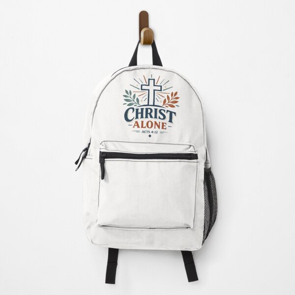 Item preview, Christ Alone Christian Cross – Acts 4:12 Bible Verse Art designed and sold by stylishdzign.