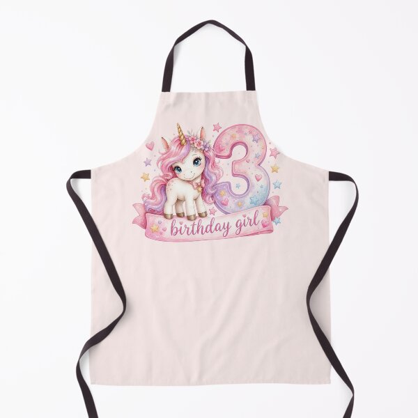 Item preview, Birthday girl 3 unicorn watercolor aesthetic designed and sold by Infdesigner.