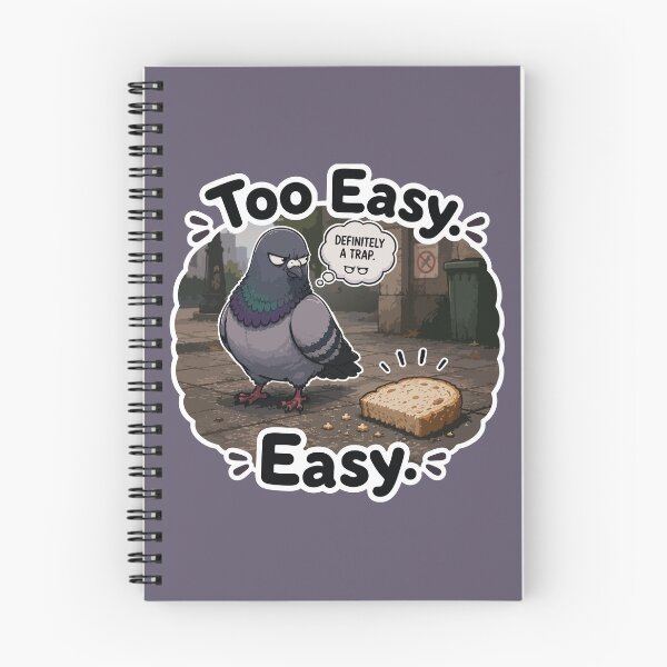 Item preview, Too Easy Funny Suspicious Pigeon Cartoon Sticker designed and sold by SimplePoDesign.