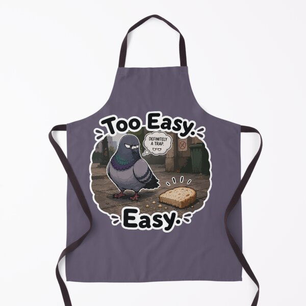 Item preview, Too Easy Funny Suspicious Pigeon Cartoon Sticker designed and sold by SimplePoDesign.
