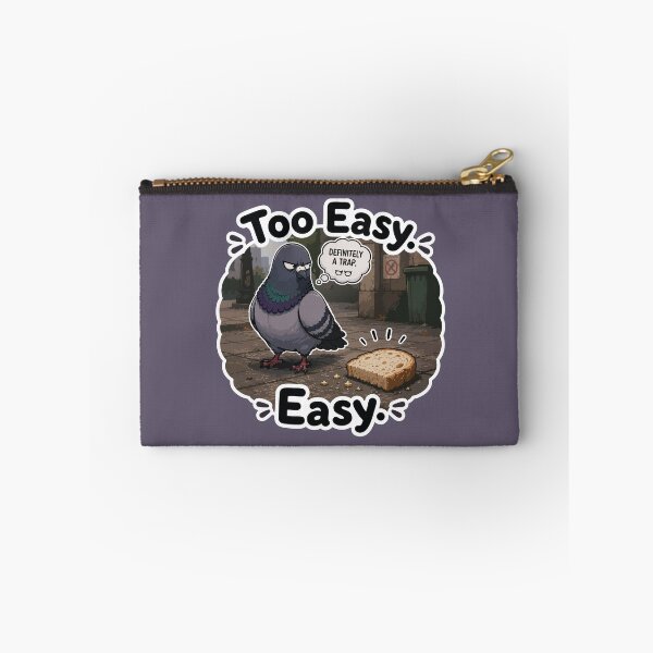 Item preview, Too Easy Funny Suspicious Pigeon Cartoon Sticker designed and sold by SimplePoDesign.