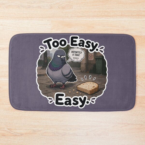 Item preview, Too Easy Funny Suspicious Pigeon Cartoon Sticker designed and sold by SimplePoDesign.