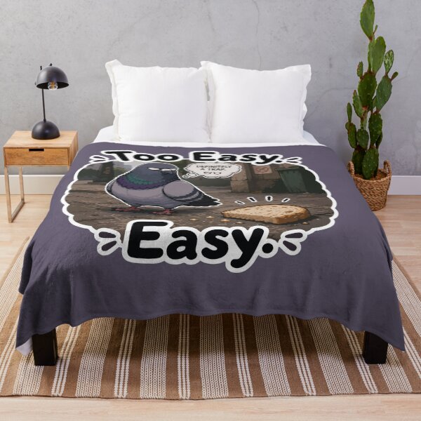 Item preview, Too Easy Funny Suspicious Pigeon Cartoon Sticker designed and sold by SimplePoDesign.