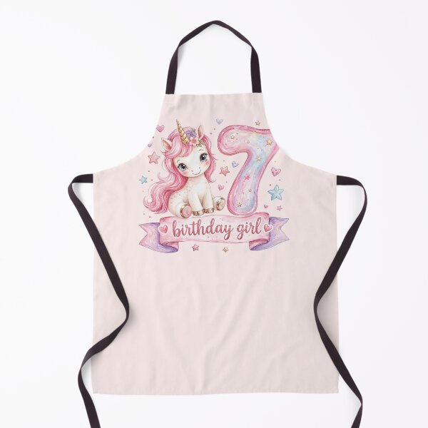 Item preview, Birthday girl 7 unicorn watercolor aesthetic designed and sold by Infdesigner.
