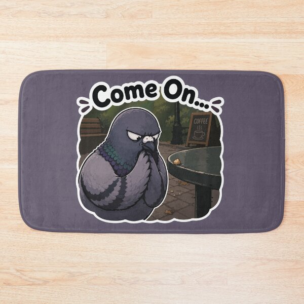 Item preview, Funny Scheming Pigeon Crumb Heist Cartoon Sticker designed and sold by SimplePoDesign.