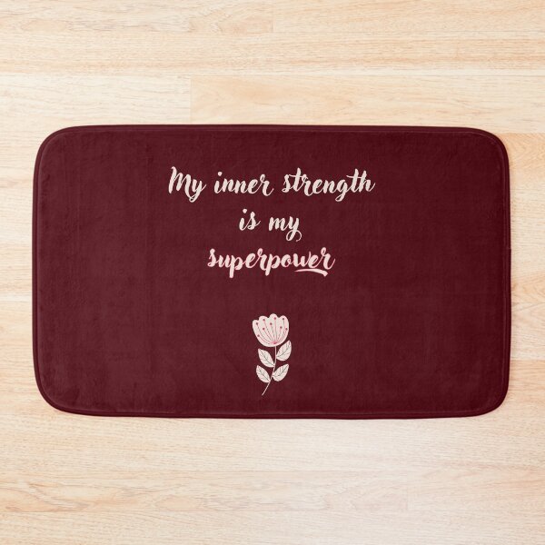Item preview, My Inner Strength is My Superpower - Floral Cursive Version designed and sold by TheThankfulTyne.