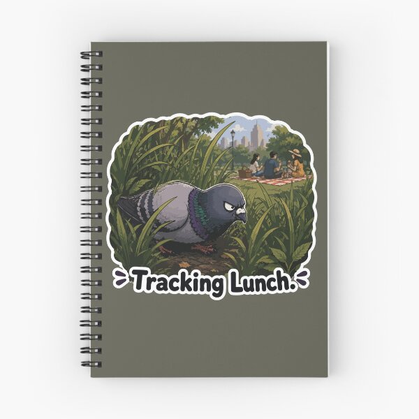 Item preview, Funny Pigeon Tracking Lunch Cartoon Sticker designed and sold by SimplePoDesign.