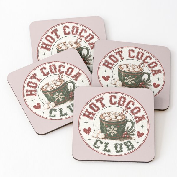 Item preview, Hot Cocoa Club | Cozy Christmas Hot Chocolate Vintage Holiday Design designed and sold by TheStephanieRome.