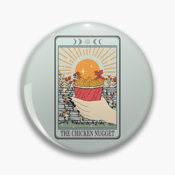 Item preview, Food Tarot Card The Chicken Nugget | modern tarot, tarot memes, pastel tarot designed and sold by Mildly Mystic.