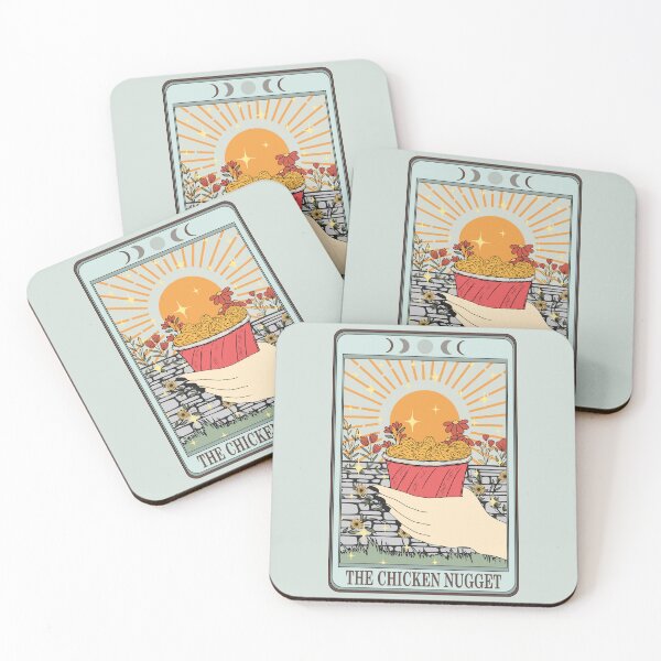 Item preview, Food Tarot Card The Chicken Nugget | modern tarot, tarot memes, pastel tarot designed and sold by Mildly Mystic.