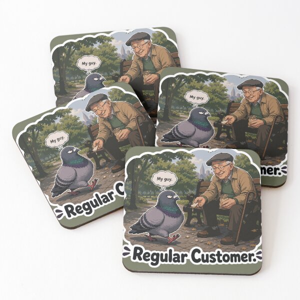 Item preview, Funny Pigeon Regular Customer Cartoon Sticker designed and sold by SimplePoDesign.